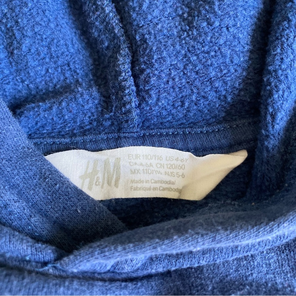H&M Navy Blue Not at all Board Hoodie 4-6 years - Picture 3 of 4